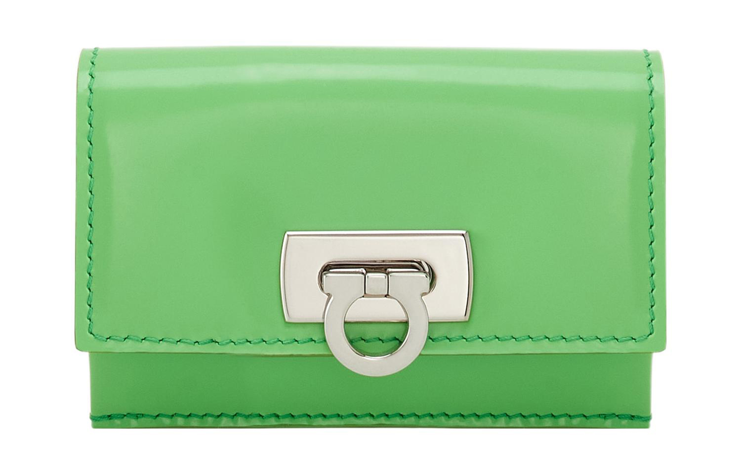 Ferragamo Кошелек для карт из гладкой коровьей кожи, женский, зеленый
Ferragamo Кошелек для карт из гладкой коровьей кожи, женский, зеленый