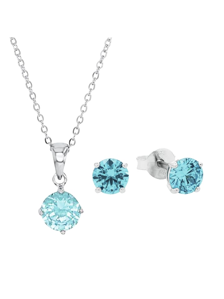 Amor Колье Set Silber 925, rhodiniert in Hellblau
Amor Колье Set Silber 925, rhodiniert in Hellblau