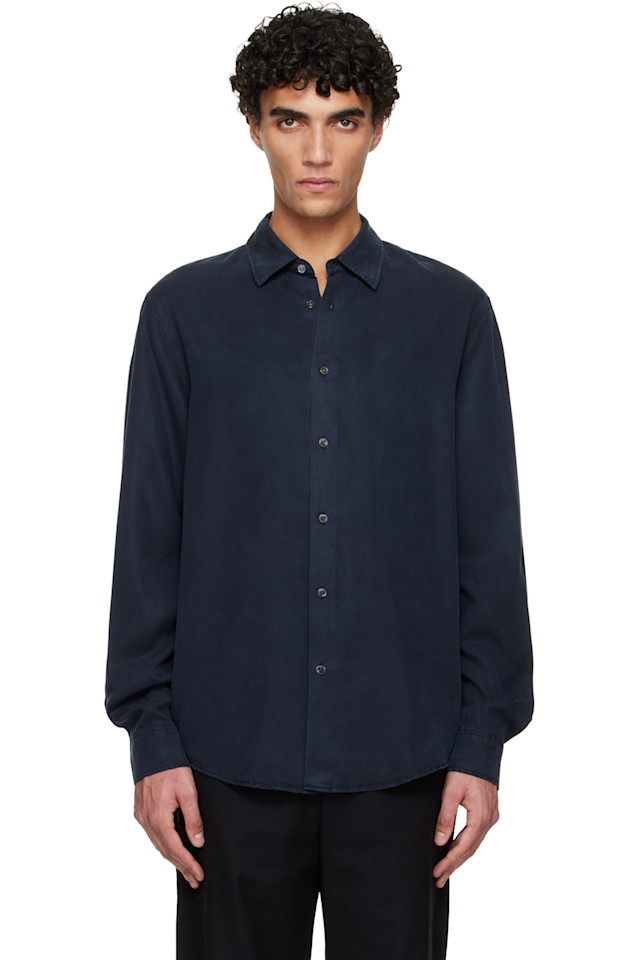 Hope Темно-Синяя рубашка стандартного кроя
Hope Темно-Синяя рубашка стандартного кроя