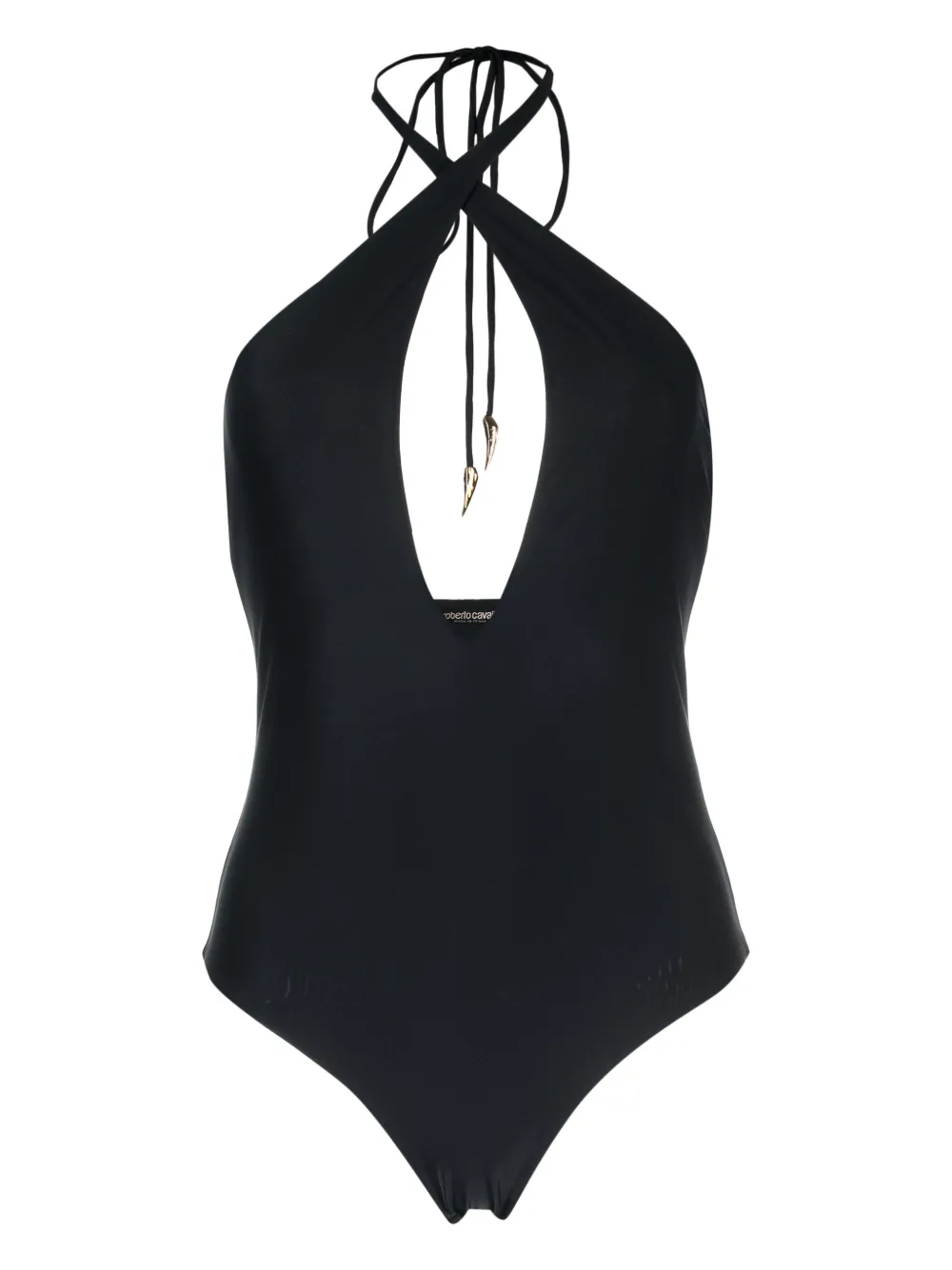 Купальник с вырезом халтер Roberto Cavalli, черный
Купальник с вырезом халтер Roberto Cavalli, черный