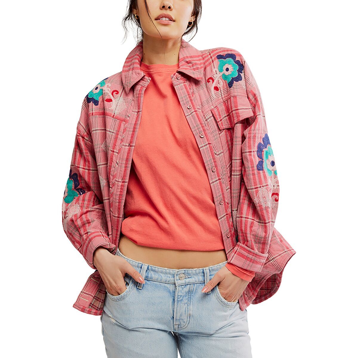 Рубашка с вышивкой Sashiko Free People, розовый
Рубашка с вышивкой Sashiko Free People, розовый