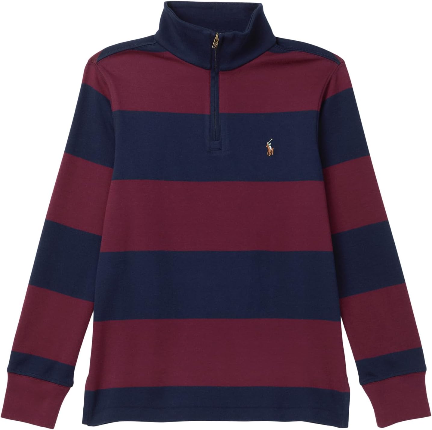 Пуловер Polo Ralph Lauren Kids Striped Cotton Interlock Pullover, цвет Classic Wine/Refined Navy
Пуловер Polo Ralph Lauren Kids Striped Cotton Interlock Pullover, цвет Classic Wine/Refined Navy