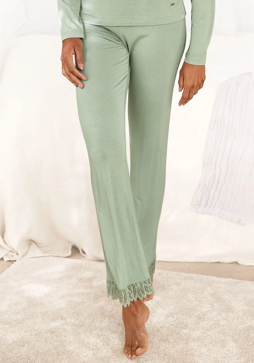 Брюки для сна LASCANA с кружевными деталями, цвет Jade
Брюки для сна LASCANA с кружевными деталями, цвет Jade