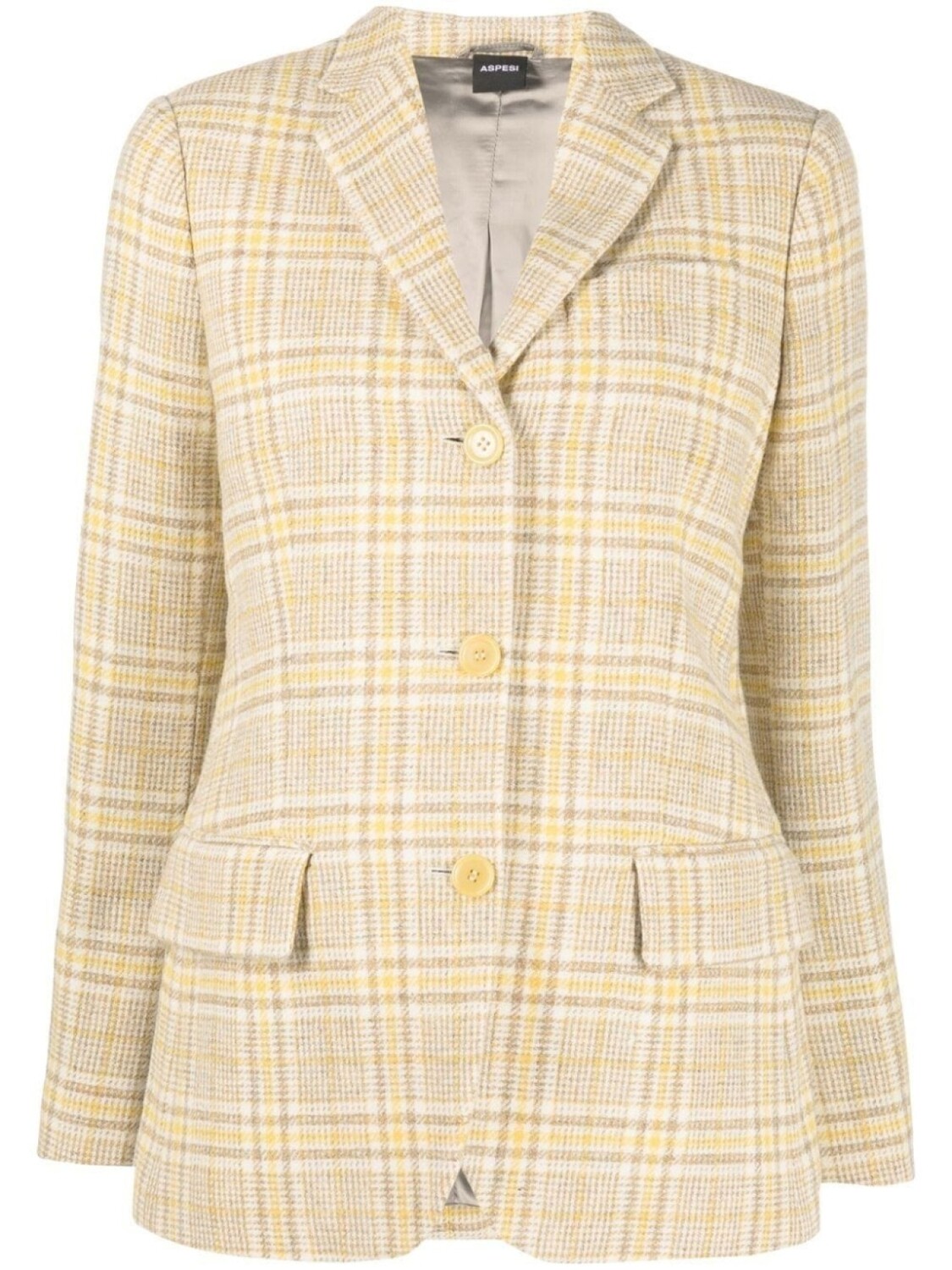 ASPESI однобортный блейзер в клетку, нейтральный цвет
ASPESI однобортный блейзер в клетку, нейтральный цвет