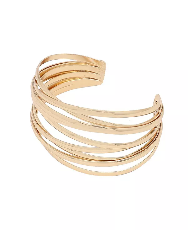 Женский браслет-манжета внахлест Sohi, gold
Женский браслет-манжета внахлест Sohi, gold