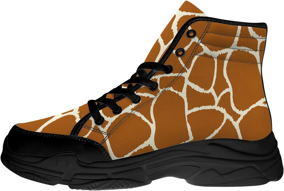 Высокие кеды с жирафовым принтом для женщин и мужчин, кроссовки на шнуровке на платформе из ткани, подарки для нее и его Generic, коричневый
Высокие кеды с жирафовым принтом для женщин и мужчин, кроссовки на шнуровке на платформе из ткани, подарки для нее и его Generic, коричневый