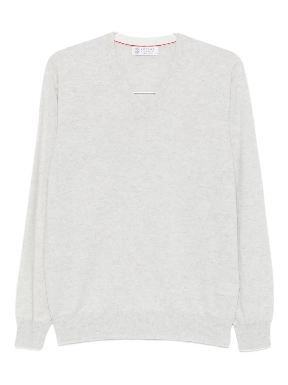 Кашемировый свитер с V-образным вырезом Brunello Cucinelli, серый
Кашемировый свитер с V-образным вырезом Brunello Cucinelli, серый