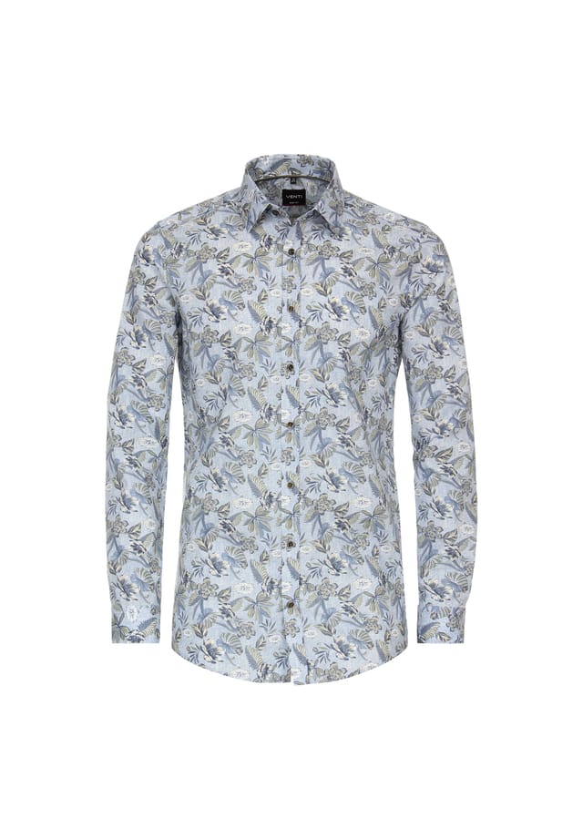 Рубашка с принтом в деловом стиле облегающая фигуру Venti, синий
Рубашка с принтом в деловом стиле облегающая фигуру Venti, синий