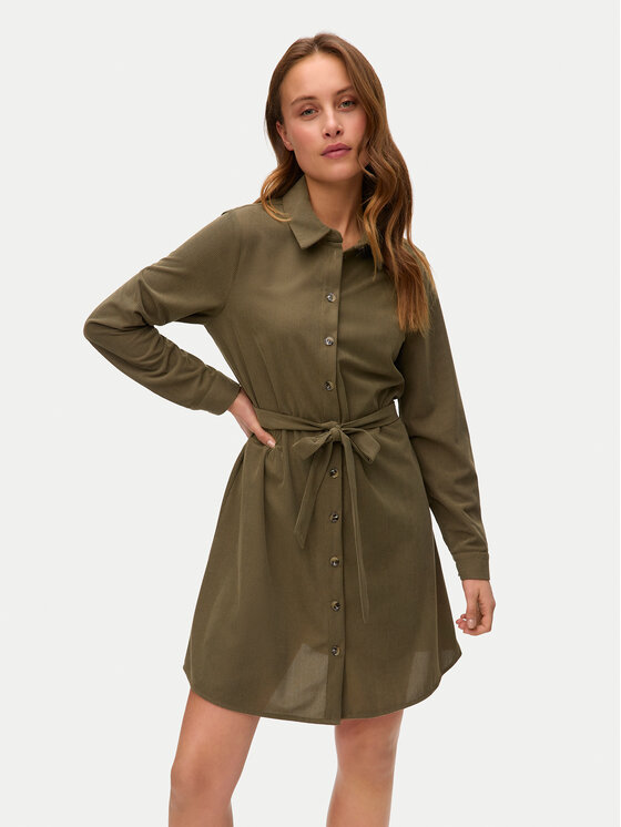 Платье-рубашка regular fit Elly 10334288 Vero Moda, зеленый
Платье-рубашка regular fit Elly 10334288 Vero Moda, зеленый