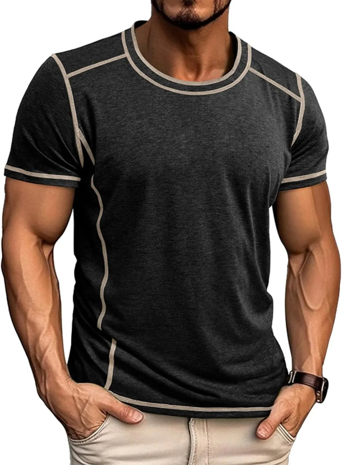 Мужская летняя футболка Henley с коротким рукавом HYYGOCCTV
Мужская летняя футболка Henley с коротким рукавом HYYGOCCTV