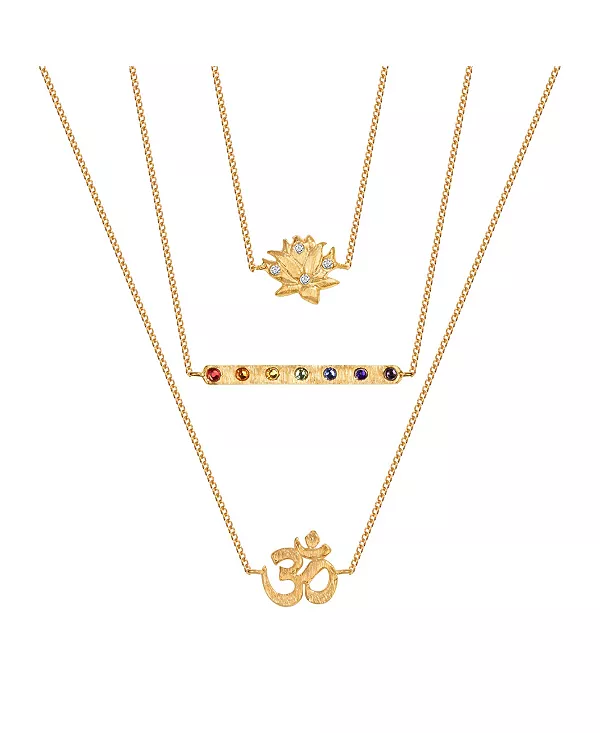 Выровненный в безмятежности - тройное ожерелье с чакрой «Лотос Ом» Karma And Luck, gold
Выровненный в безмятежности - тройное ожерелье с чакрой «Лотос Ом» Karma And Luck, gold