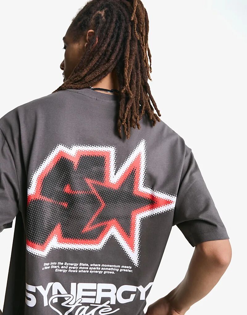 Футболка Bershka с короткими рукавами и принтом серого цвета
Футболка Bershka с короткими рукавами и принтом серого цвета