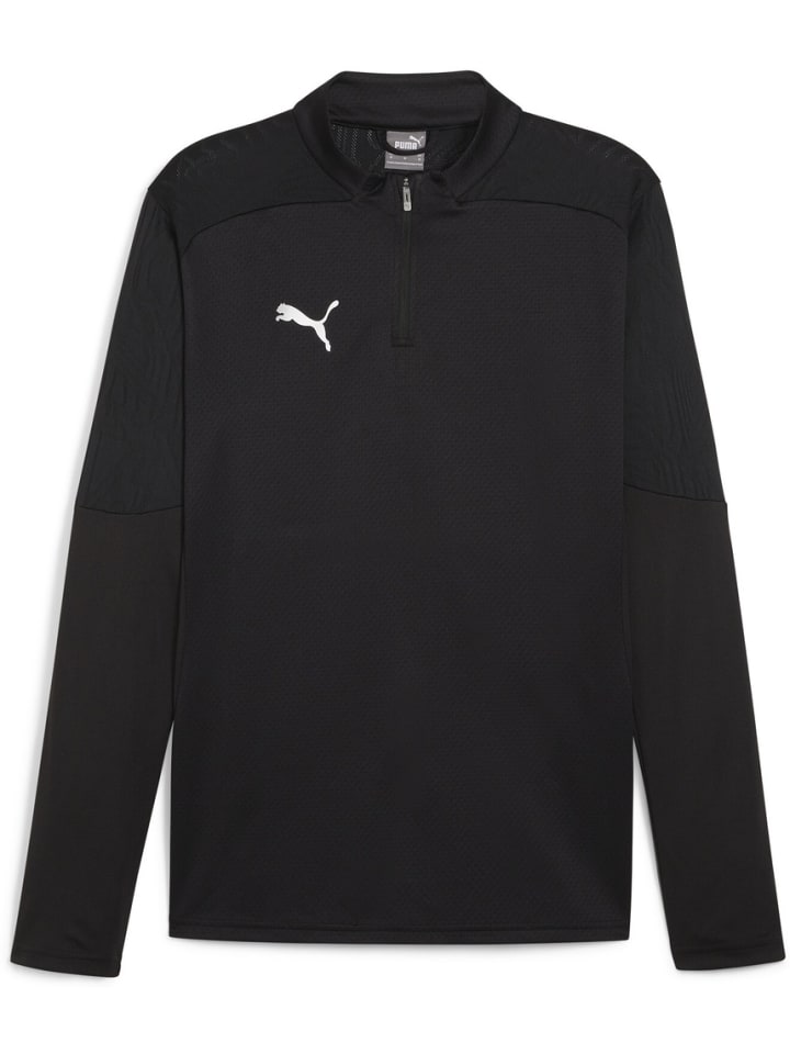 Футболка TeamFinal Training 1/4 Zip Top черного цвета Puma
Футболка TeamFinal Training 1/4 Zip Top черного цвета Puma