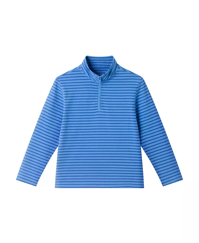 Синий полосатый свитер с застежкой-молнией на четверть длины для мальчиков/детей Andy & Evan
Синий полосатый свитер с застежкой-молнией на четверть длины для мальчиков/детей Andy & Evan
