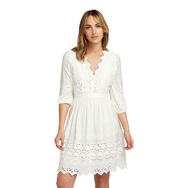 Мини-платье Sweet talk с люверсами Belle & Bloom, White
Мини-платье Sweet talk с люверсами Belle & Bloom, White