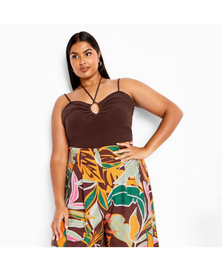 Женский ребристый топ-халтер Jez CITY CHIC, Chocolate
Женский ребристый топ-халтер Jez CITY CHIC, Chocolate