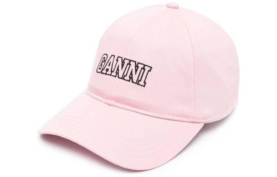 Бейсболка с вышитым логотипом и изогнутым козырьком GANNI, розовая
Бейсболка с вышитым логотипом и изогнутым козырьком GANNI, розовая