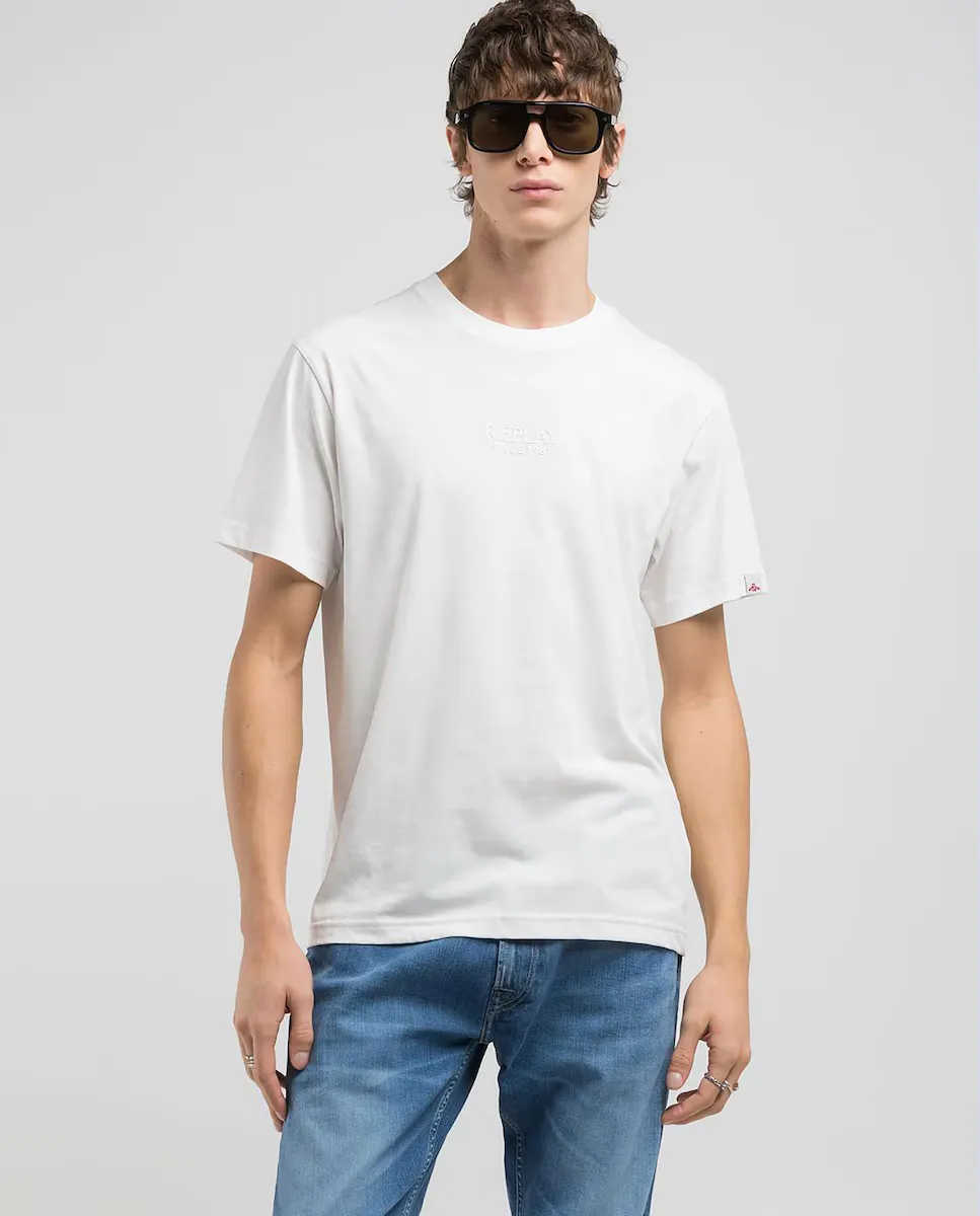 Мужская футболка с короткими рукавами и круглым вырезом Replay, белый
Мужская футболка с короткими рукавами и круглым вырезом Replay, белый