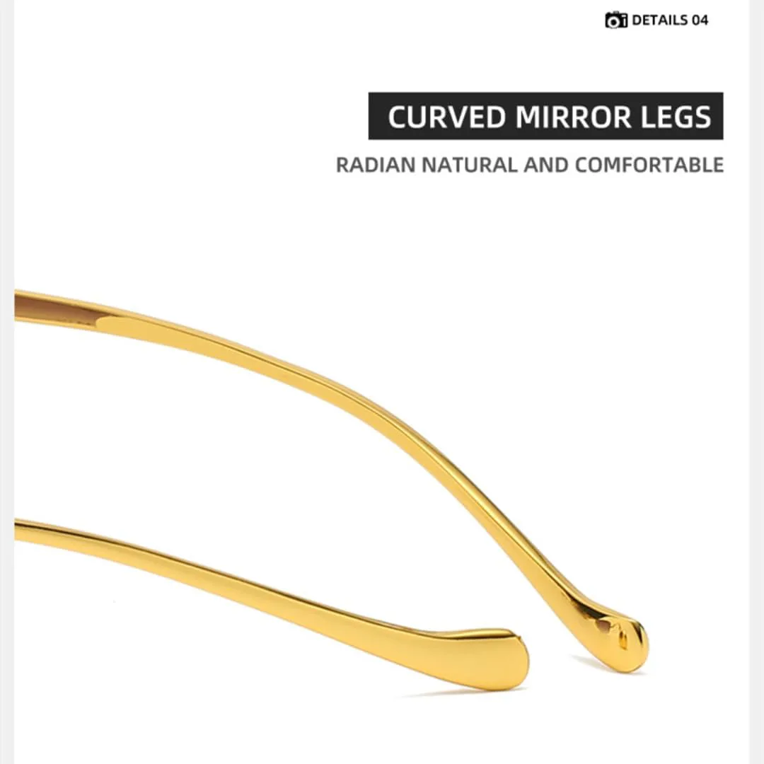 Винтажные солнцезащитные очки без оправы для женщин и мужчин, роскошные, популярные, для путешествий и вождения, с металлическим леопардовым принтом TVTBBVV, Brown
Винтажные солнцезащитные очки без оправы для женщин и мужчин, роскошные, популярные, для путешествий и вождения, с металлическим леопардовым принтом TVTBBVV, Brown