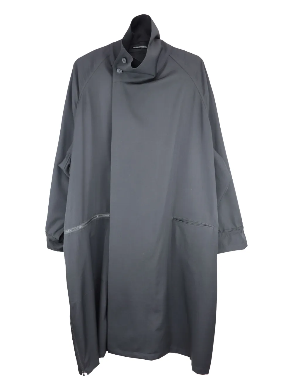 Пальто с воротником-стойкой и застежкой-молнией Yohji Yamamoto, серый
Пальто с воротником-стойкой и застежкой-молнией Yohji Yamamoto, серый