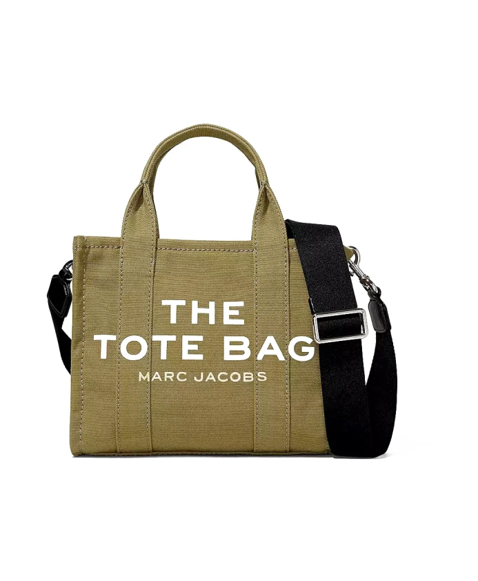 Маленькая холщовая сумка тоут Marc Jacobs, зеленый 
Маленькая холщовая сумка тоут Marc Jacobs, зеленый