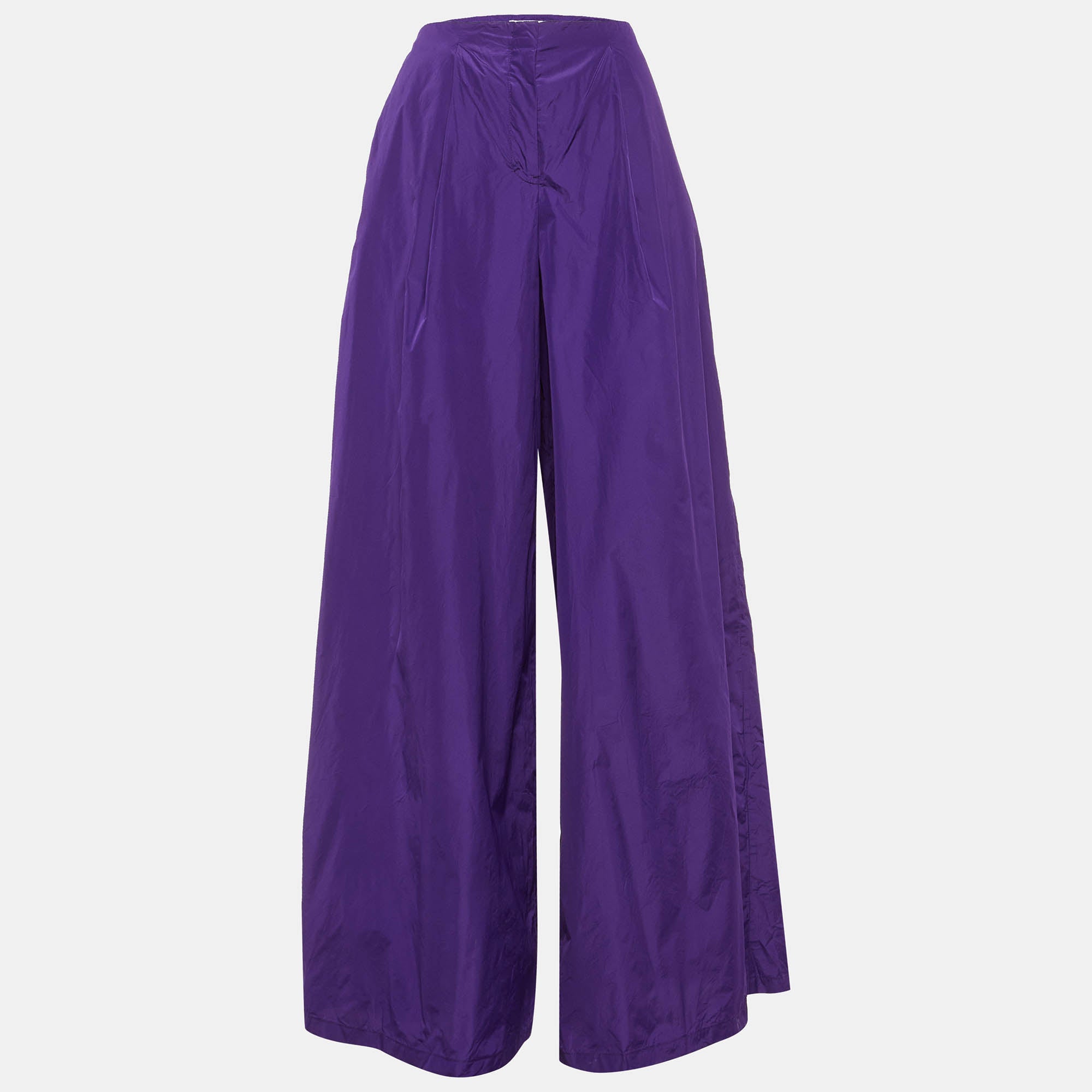 Брюки-палаццо из фиолетовой тафты от Jil Sander
Брюки-палаццо из фиолетовой тафты от Jil Sander