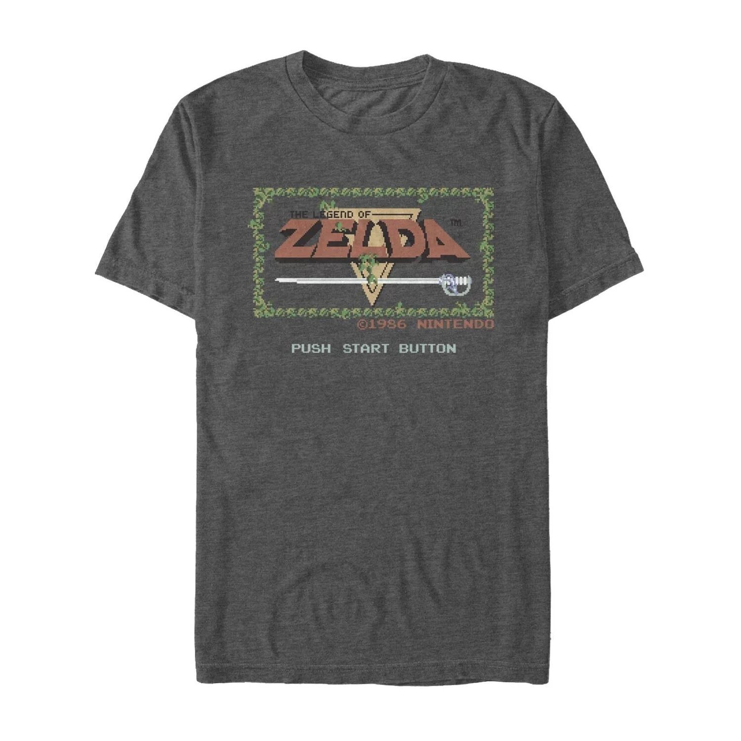 Мужская футболка в стиле ретро с оригинальным титульным экраном Legend of Zelda Licensed Character
Мужская футболка в стиле ретро с оригинальным титульным экраном Legend of Zelda Licensed Character