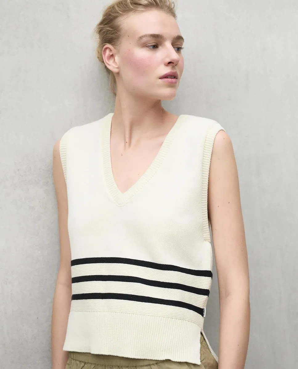 Женский свитер без рукавов с V-образным вырезом Ecoalf, белый
Женский свитер без рукавов с V-образным вырезом Ecoalf, белый