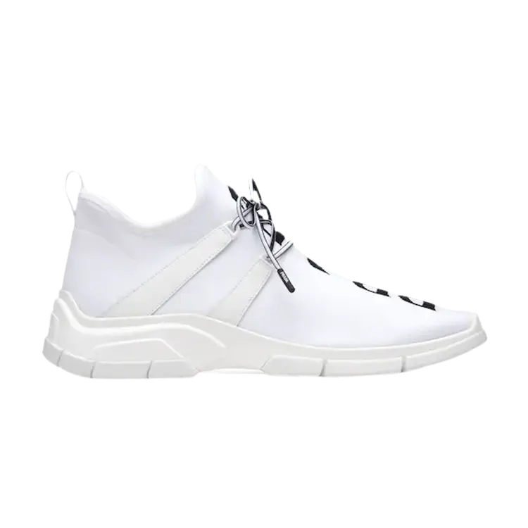 Кроссовки Prada Knit Fabric Sneakers 'White Black', белый 
Кроссовки Prada Knit Fabric Sneakers 'White Black', белый