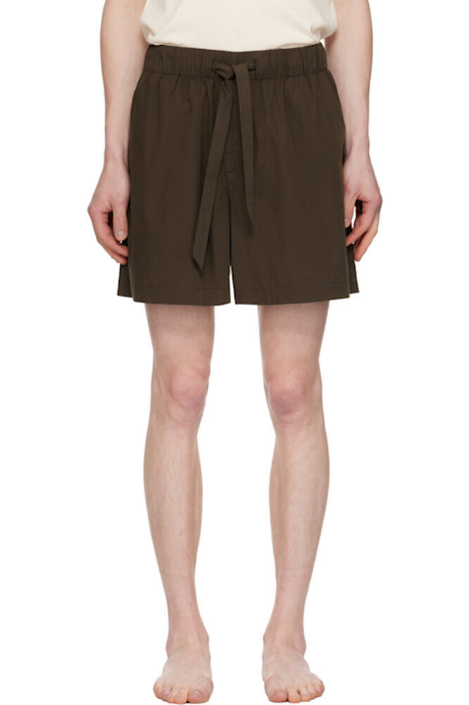 Коричневые поплиновые пижамные шорты Tekla
Коричневые поплиновые пижамные шорты Tekla