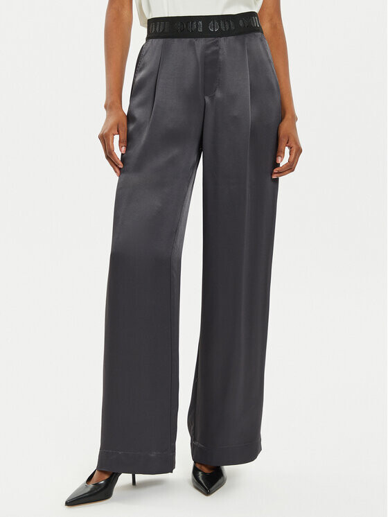 Тканевые брюки свободного кроя Oui, серый
Тканевые брюки свободного кроя Oui, серый