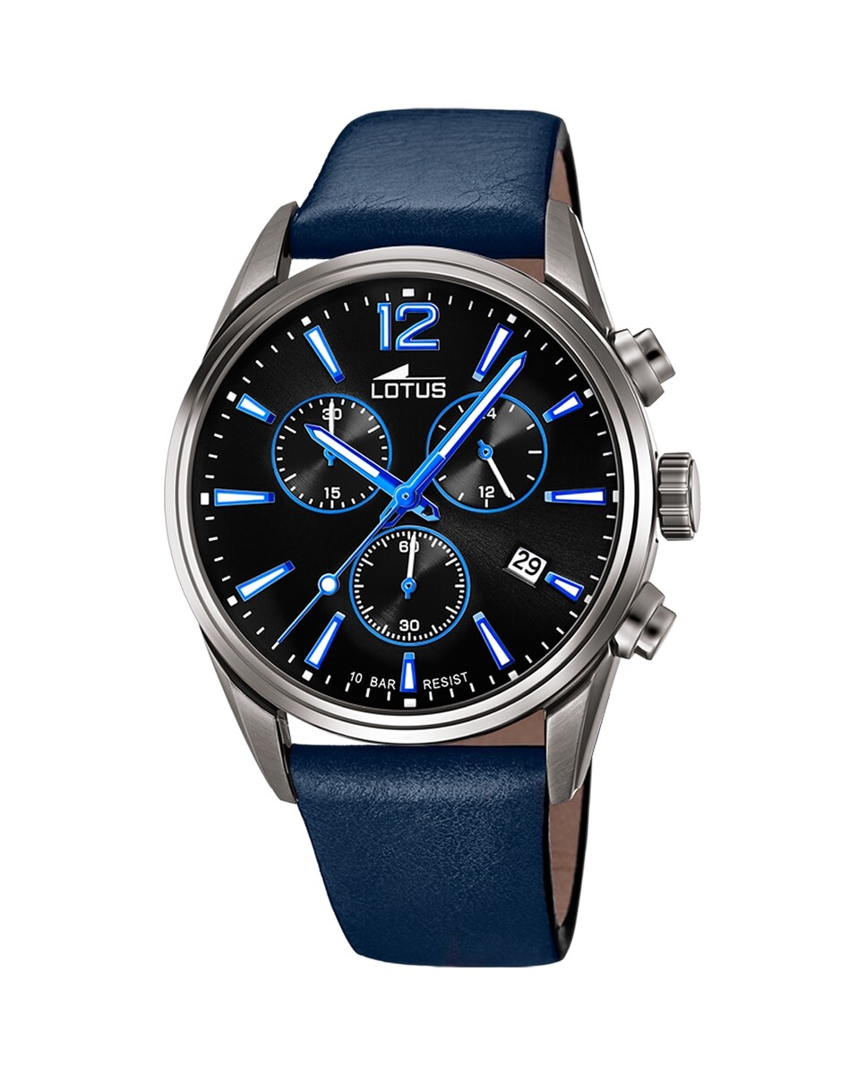 Мужские часы 18683/6 Chrono в синей коже LOTUS, синий
Мужские часы 18683/6 Chrono в синей коже LOTUS, синий