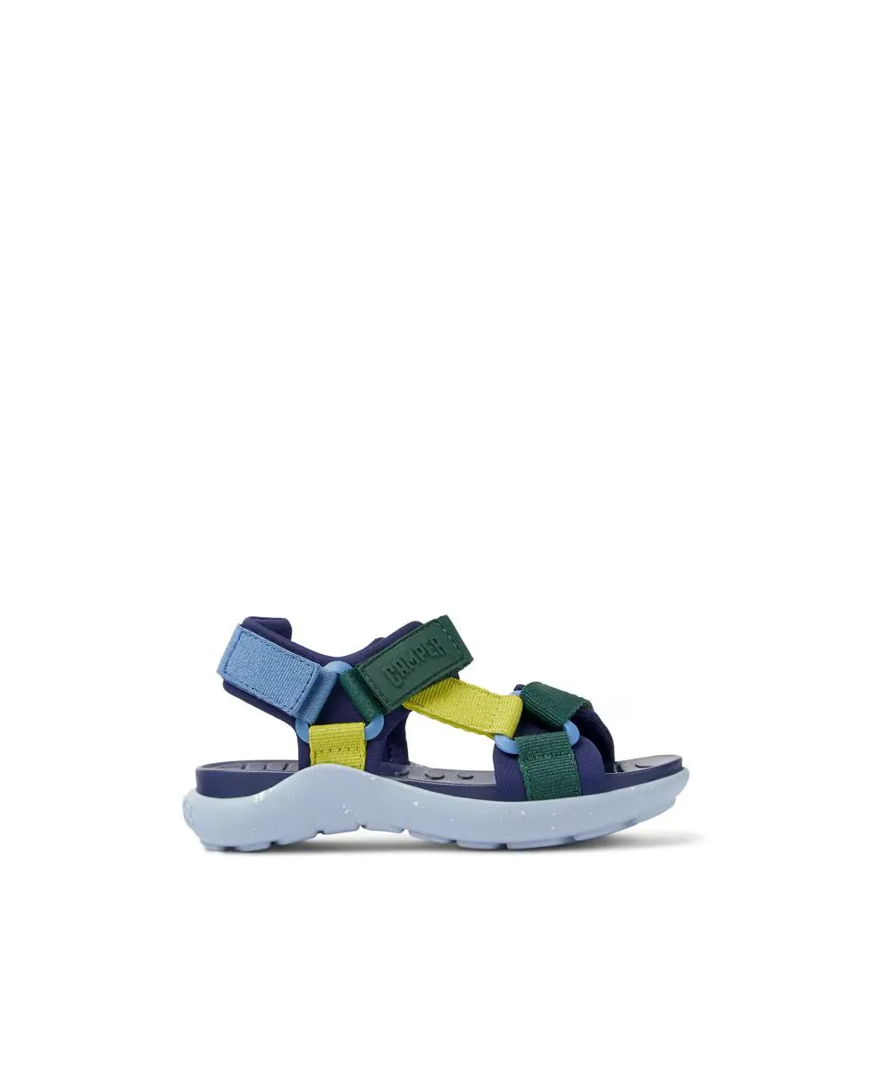 Детские сандалии с застежкой-липучкой и контрастными ремешками Camper, синий
Детские сандалии с застежкой-липучкой и контрастными ремешками Camper, синий