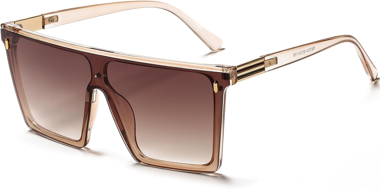 Квадратные солнцезащитные очки большого размера для женщин и мужчин, модные, с плоской верхней частью, в крупной оправе, с защитой от УФ-излучения UV400, черные BRMHDY, A2 Brown/Brown Gradient
Квадратные солнцезащитные очки большого размера для женщин и мужчин, модные, с плоской верхней частью, в крупной оправе, с защитой от УФ-излучения UV400, черные BRMHDY, A2 Brown/Brown Gradient