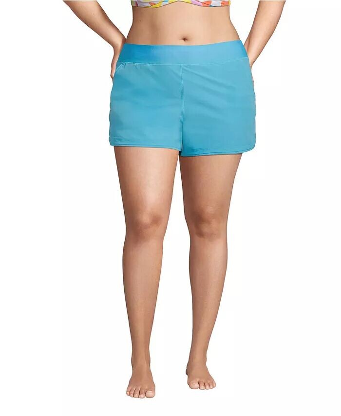 Женские шорты для плавания Plus Size 3" с трусиками Lands' End, синий
Женские шорты для плавания Plus Size 3" с трусиками Lands' End, синий