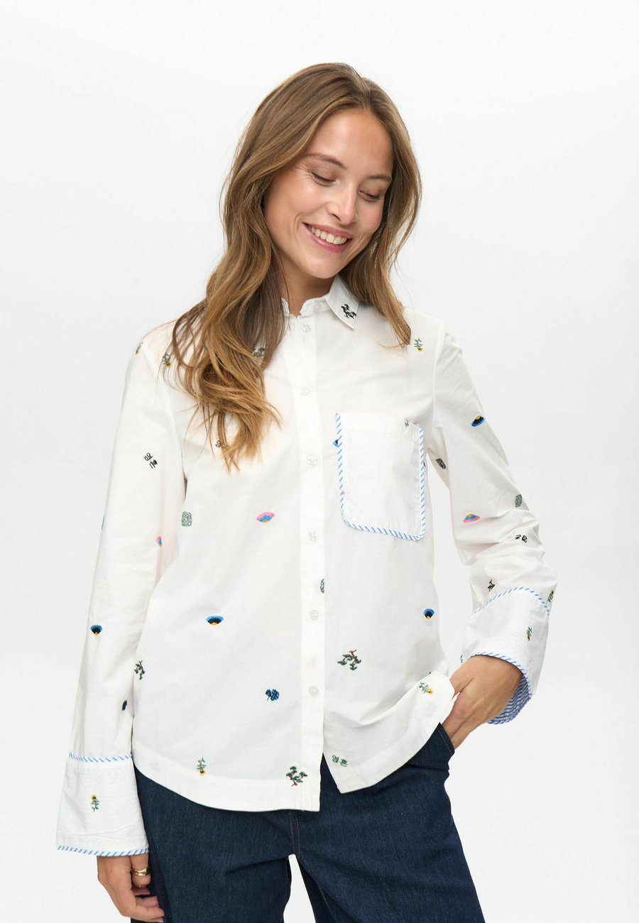 Блуза Nümph Button-down blouse, Cloud Dancer/White
Блуза Nümph Button-down blouse, Cloud Dancer/White