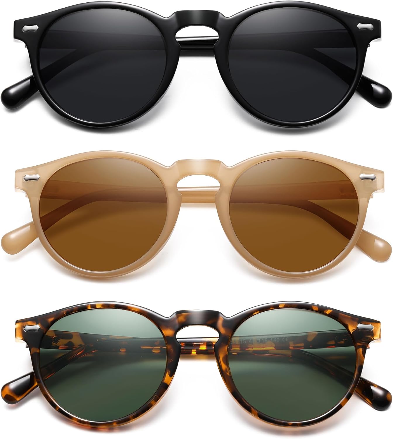 Ретро маленькие круглые поляризованные солнцезащитные очки для женщин в винтажном стиле, защита от УФ-излучения YMRFW, 3pack(black/Gray+milk Coffee/Tea Lens+ Tortoise Frame/Green Lens)
Ретро маленькие круглые поляризованные солнцезащитные очки для женщин в винтажном стиле, защита от УФ-излучения YMRFW, 3pack(black/Gray+milk Coffee/Tea Lens+ Tortoise Frame/Green Lens)