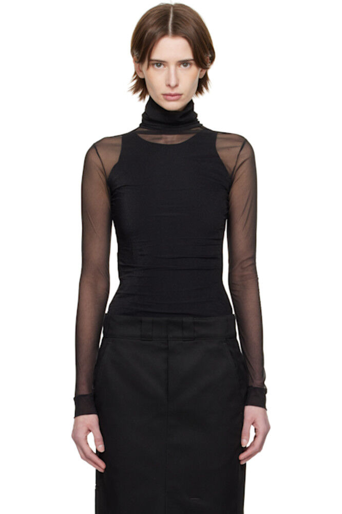 Черный комбинезон с высоким воротом Maison Margiela
Черный комбинезон с высоким воротом Maison Margiela