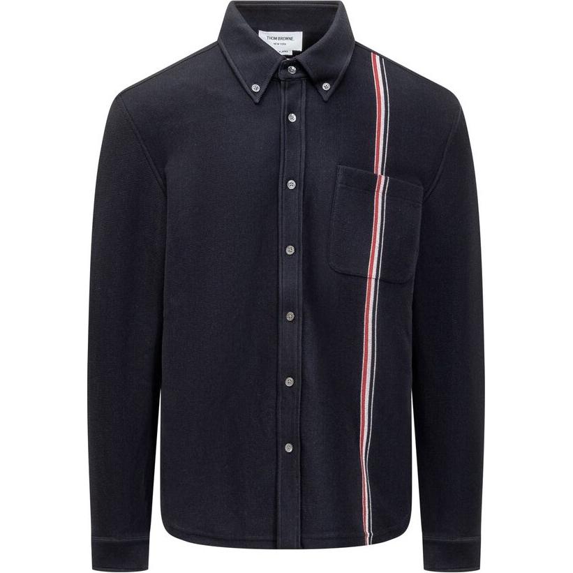 Приталенная куртка на пуговицах THOM BROWNE, синяя
Приталенная куртка на пуговицах THOM BROWNE, синяя