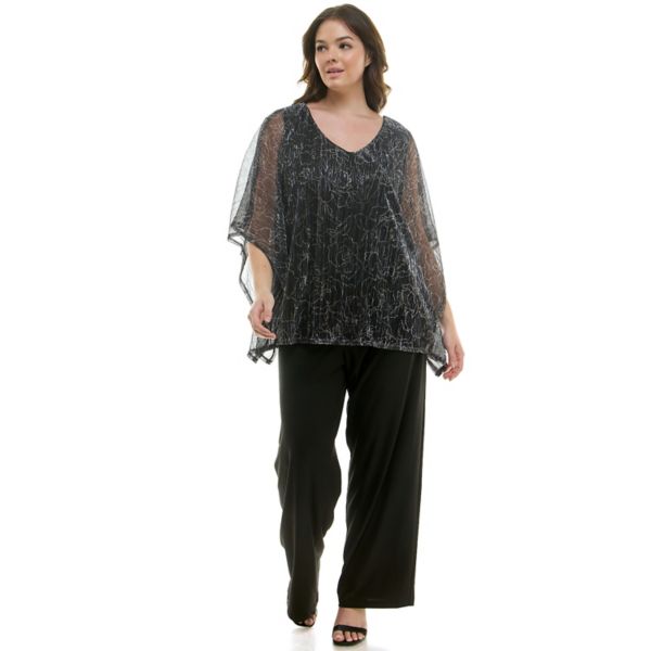 Комплект из 2 предметов: панчо и брюки больших размеров Luxology, цвет black taupe
Комплект из 2 предметов: панчо и брюки больших размеров Luxology, цвет black taupe