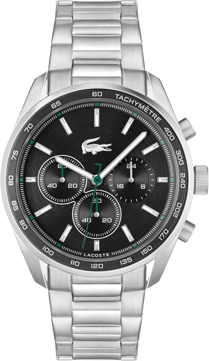 Lacoste Boston мужские часы-хронограф - классическая нержавеющая сталь - тахиметр - водонепроницаемость до 5ATM/50 метров - современный дизайн для него - 42mm, Black/Green
Lacoste Boston мужские часы-хронограф - классическая нержавеющая сталь - тахиметр - водонепроницаемость до 5ATM/50 метров - современный дизайн для него - 42mm, Black/Green