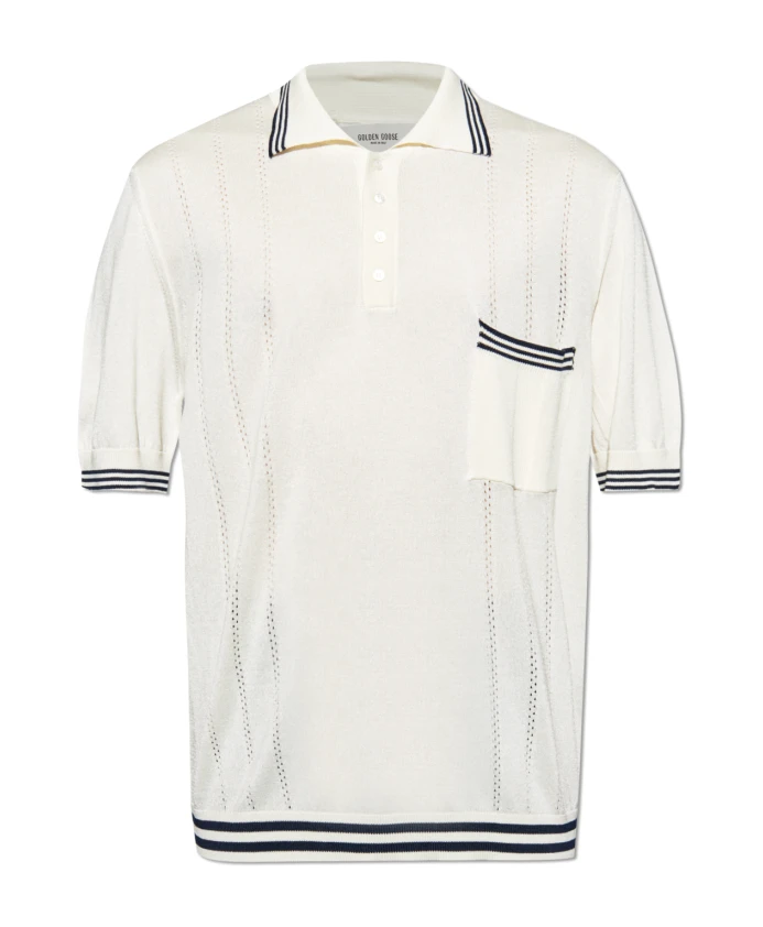 Полосатая рубашка поло Golden Goose, бежевый
Полосатая рубашка поло Golden Goose, бежевый