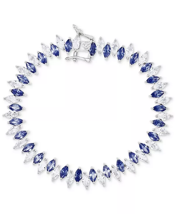 Теннисный браслет с зигзагообразным узором «маркиза» синего и белого цвета из стерлингового серебра с кубическими цирконами Macy'S, blue
Теннисный браслет с зигзагообразным узором «маркиза» синего и белого цвета из стерлингового серебра с кубическими цирконами Macy'S, blue