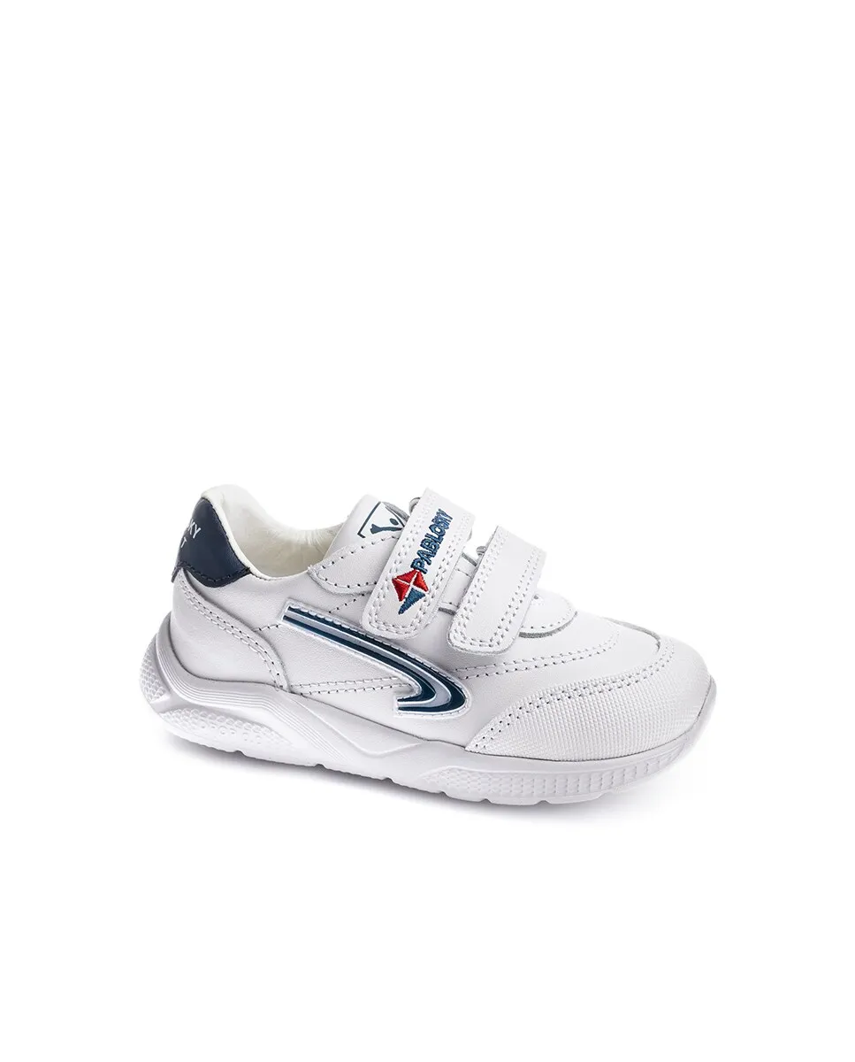 Кожаные кроссовки для девочек на застежке-липучке Pablosky, белый
Кожаные кроссовки для девочек на застежке-липучке Pablosky, белый