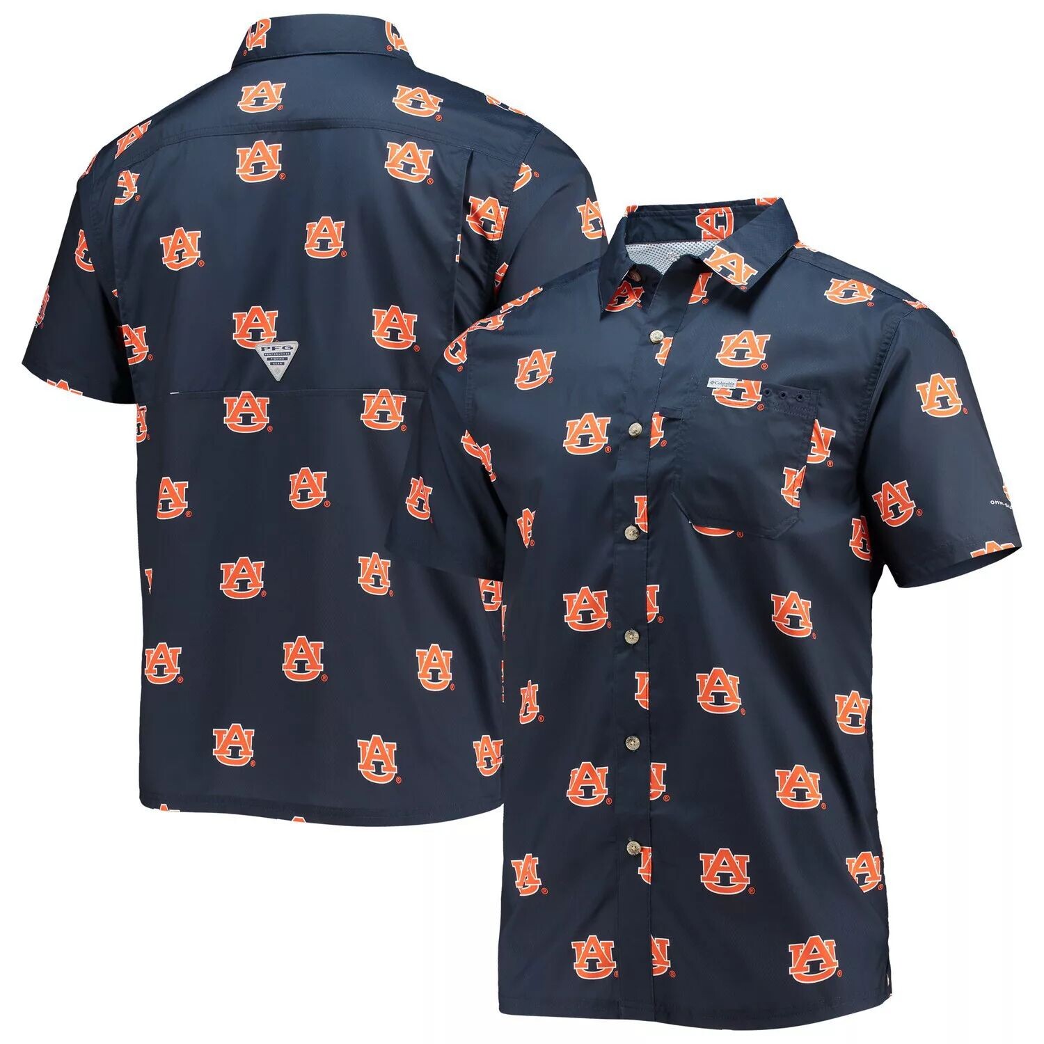 Мужская рубашка на пуговицах Columbia Navy Auburn Tigers Super Slack Tide Omni-Shade
Мужская рубашка на пуговицах Columbia Navy Auburn Tigers Super Slack Tide Omni-Shade