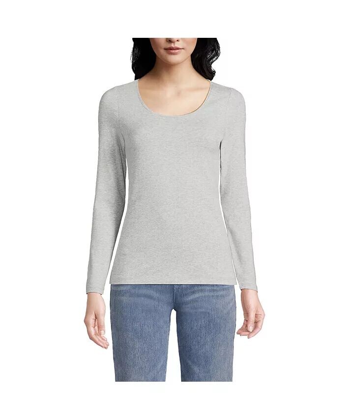 Женская легкая футболка из джерси с длинными рукавами и круглым вырезом Lands' End, серый
Женская легкая футболка из джерси с длинными рукавами и круглым вырезом Lands' End, серый