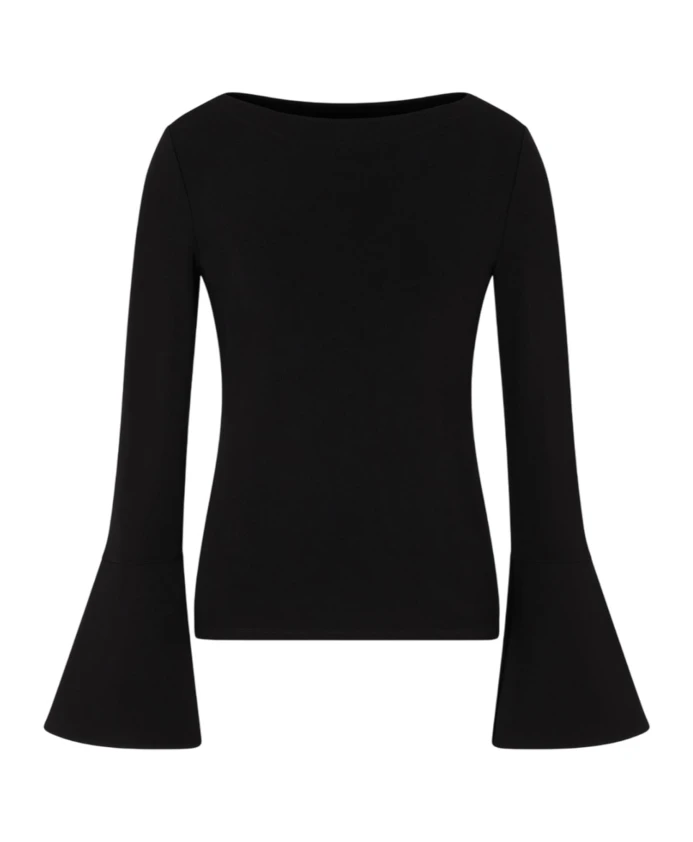 Топ из крепового трикотажа с подплечниками Emporio Armani, черный
Топ из крепового трикотажа с подплечниками Emporio Armani, черный