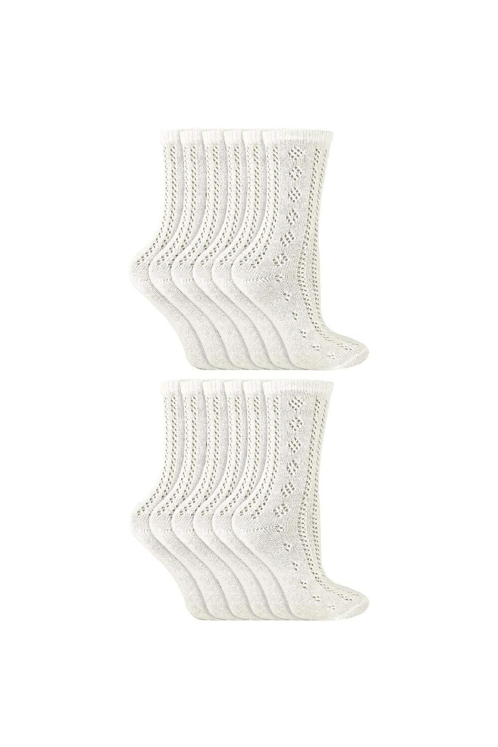 12 пар носков-пелерин до щиколотки | Хлопковые вязаные школьные носки Sock Snob, белый
12 пар носков-пелерин до щиколотки | Хлопковые вязаные школьные носки Sock Snob, белый