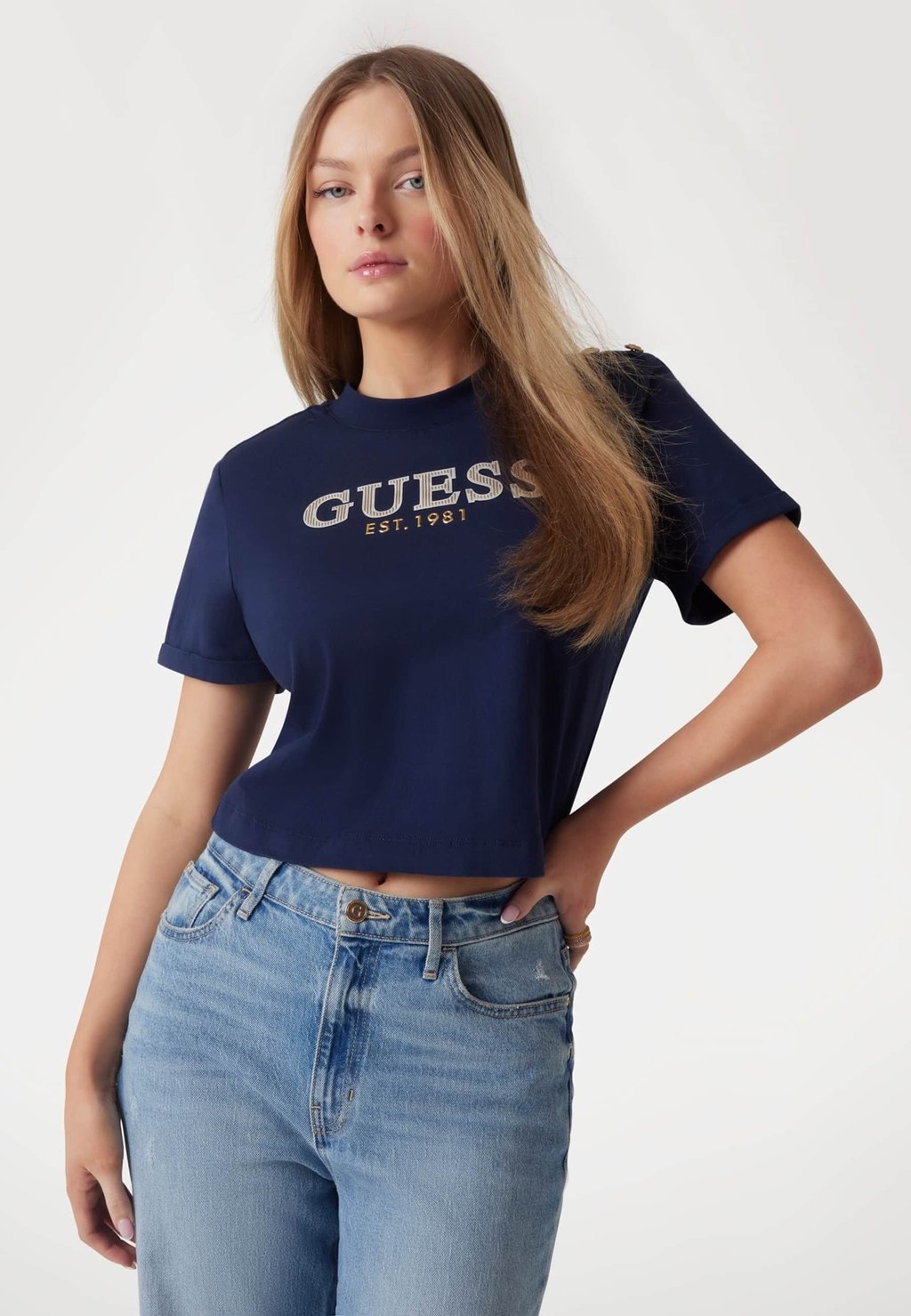 Рубашка с принтом Guess, темно-синий 
Рубашка с принтом Guess, темно-синий