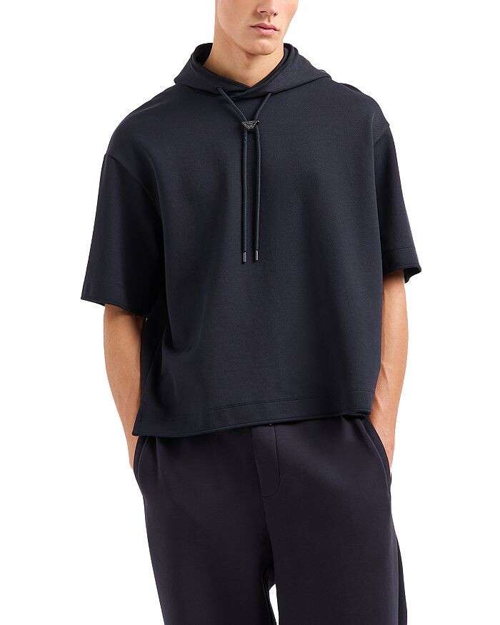 Фактурная толстовка с коротким рукавом Emporio Armani, синий
Фактурная толстовка с коротким рукавом Emporio Armani, синий